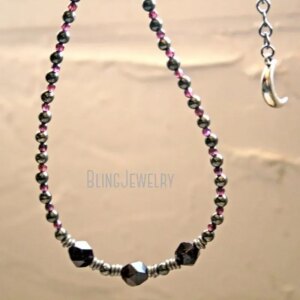 10pcs Pyrite Beaded Choker Necklace Dodecahedron Crystal And Red Layering Stacking Arcane Collar Women Jewelry