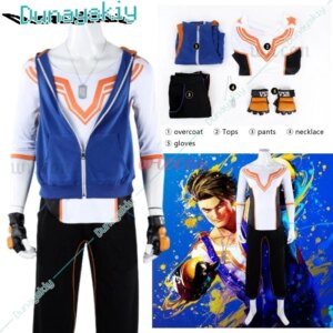 Luke Cosplay Costume Street Fighter Coat Top Pants Outfit Man Combat Suit Halloween Carnival Party Outfits Suit Halloween