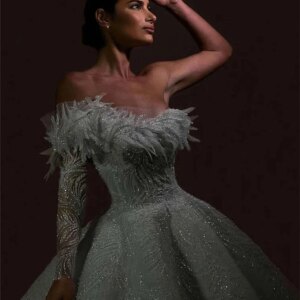 Charming One Shoulder Sleeve Wedding Dress 2025 Shiny Beaded Bridal Gown Luxurious Satin Classic Ball Gown Vestidos De Novia