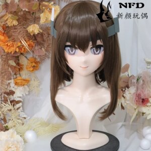 (NFD42-14)Customize Full Head With Lock Crossdress Doll Female/Girl Japanese Anime Cartoon Character Kig Cosplay Kigurumi Mask