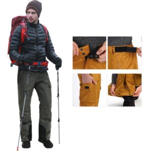 HARD LAND Men’s Snow Pants Waterproof Insulated Ski Pants Windproof Durable Snowboard Pants for Winter