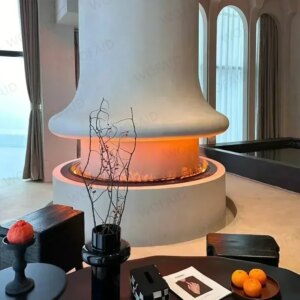 Smart Home 3D Fireplace Water Steam Humidifier LED Decorative Flame TV Wall Sound Of Firewood Cracking Vapour Electric Fireplace