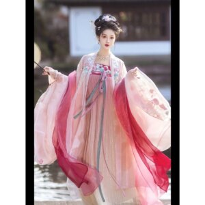 New Women’s Han Chinese Clothing Chest Ru Dress Embroidery Traditional Daily Spring and Summer