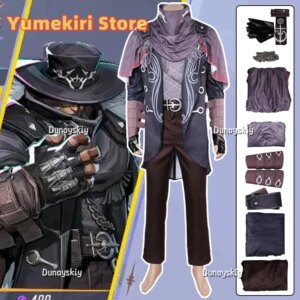 Rivals Roleplay Wolf Logan 코스프레 Costume Blood Hunter Adult Men Coat Pants Outfits Anime Outfits Wig Prop Role-playing Suits