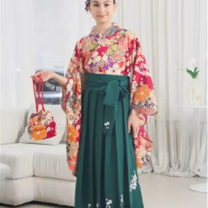 Children’s kimono set, skirt for girls, Japan