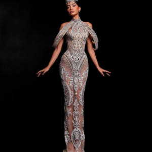 Luxury Beaded Prom Dress 2025 Charming Crystal Sleeveless Party Dress Elegant A-Line Floor-Length Evening Gowns Customized