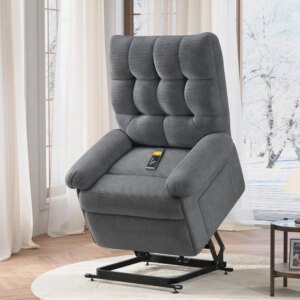 Power Lift Recliner Chair for Elderly, Triple Motor Lift Chair with Infinite Position, Electric Stand Assist for Seniors, Single