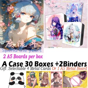 New A5 Size Goddess Card SPEND THE YEARS Hobby Waifu Board Genshin Collection Doujin Booster Box Hutao Ganyu Rare Card Toy Gift