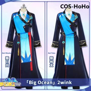 COS-HoHo Ensemble Stars 2wink Aoi Hinata/Aoi Yuta Big Ocean Game Suit Gorgeous Cosplay Costume Halloween Party Role Play Outfit