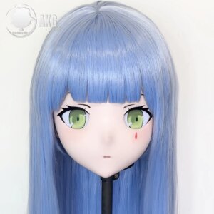 (AL412)Customize Character Crossdressing Female/Girl Resin Full/Half Head With Lock Anime Cosplay Japanese Animego Kigurumi Mask