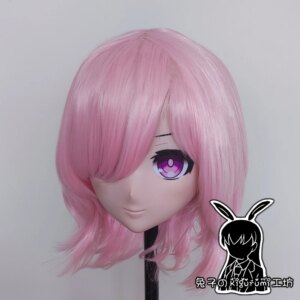 (RB7203)Full Head Quality Handmade Female/Girl Resin Japanese Anime Cartoon Character Cosplay Mash Kyrielight Kigurumi Mask