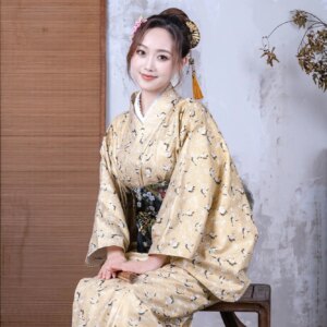 Kimono Japanese Script Store Women’s Photography Improved Bathrobe
