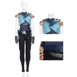 Game Valorant Jett Cosplay Clothing Leather Equipment Women’s Coat Vest Customized for Women’s Halloween Party Clothing