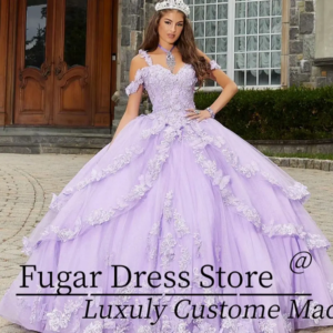 Elegant Purple Quinceanera Dresse Luxuly Crystal Bead Decoration Metal Embroidery 3D Butterfly Pattern Vestidos de novia