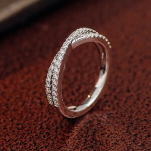 Provence Luxury Ring 18KGold DEF/VS Lab Grown Diamonds Rings for Women  Cross Engagement Ring Classic Finger Personalized Custom