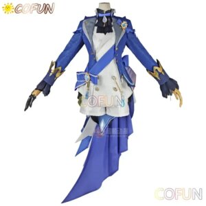 COFUN Game Genshin Impact Focalors Cosplay Costume Halloween Focalors Outfits Women Dress Role Play Outfit
