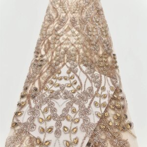 Luxury African Sequins Beaded Lace Fabric 2025 High Quality Lace Stones French Lace Fabric Nigerian Lace Fabrics Party Dress