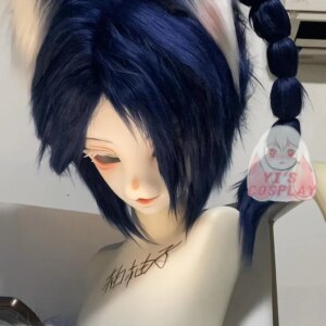 Yis cosplay Custom Furry head Kigurumi Head Cosplay Kemono Fursuit Handmade Headsets Beast Customized Fursuit Kemono Head