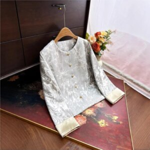 New Chinese coat jacquard feminine style foreign top
