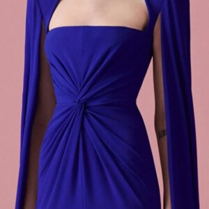 Women’s Fashion Evening Dress Square Collar Shawl Sleeve Cross Floor-length Elegant Party Dresses Autumn 2024 New CL-784