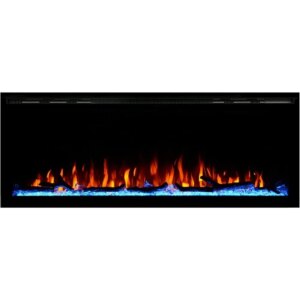 50 Inch WiFi Electric Fireplace – Embedded -60 Color Combinations -1500/750 Watt Heater (68-88 ° F Thermostat)