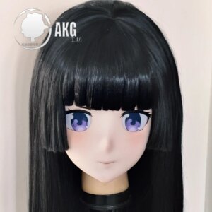 (AL421)Customize Character Crossdressing Female/Girl Resin Full/Half Head With Lock Anime Cosplay Japanese Animego Kigurumi Mask