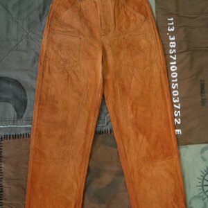 Vintage blockbuster pure cotton persimmon dyed well work pants cargo pants handmade plant-dyed casual pants