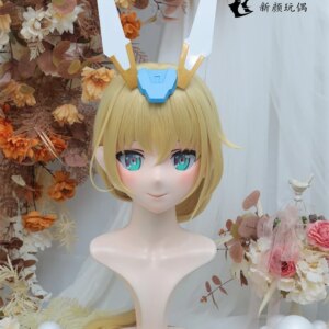 Kigurumi flash Yan Kigurumi mask full head with lock cosplay head shell props costume anime game