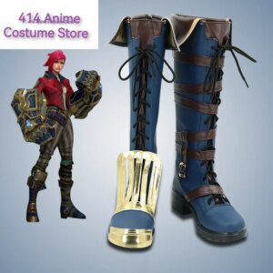 Hot New Game LOL Arcane Vi Cosplay Costume  Shoes Props Boots Halloween Party Accessories Customization