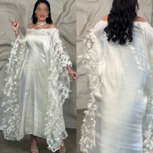 Customized High Quality Exquisite Charmeuse Applique Birthday A-line Off-the-shoulder Bespoke Occasion Gown Midi Dresses