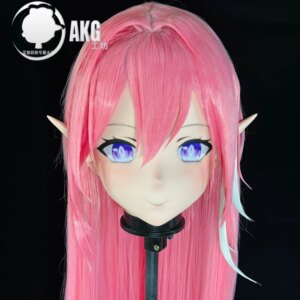 Customize Character Female/Girl Resin Kig Full Head With Lock Anime Cosplay Japanese Anime Kigurumi Mask