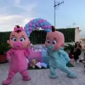 New Adult Hot Sale Foam Cute Both Boy And Girl Doll Cartoon Mascot Costume Plush Christmas Fancy Dress Halloween Mascot Costume