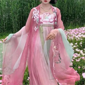 Hanfu female Chebula skirt big sleeve shirt embroidery super fairy