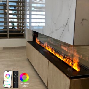 220v Water Vapour Opti Myst Mist Water Vapor 3D Led Fire Flame Effect Steam Decorative Flame Electric Fireplace For Living Room