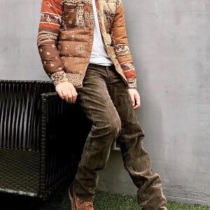 VISVIM WMV ICT FLUXUS N.D SLUB 03 Clay-dyed corduroy trousers