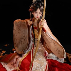Hanfu female Chinese style skirt waist length eight broken ancient dress