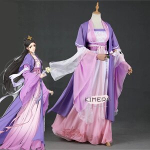 Dao Mo To Shi Jiang YanLi Anime Cosplay Grandmaster of Demonic Cultivation Anime Cosplay Costume Hanfu Dress Women Tang Suit Ha