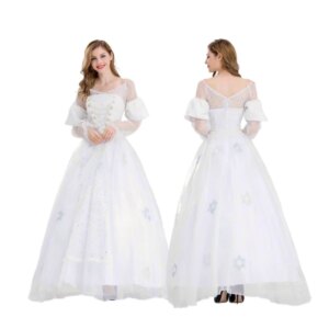Halloween Adult Princesses Cosplay Costumes White Queen Stage Playsand Performances Carnival Empresses Dress Anime Cosplay Skirt