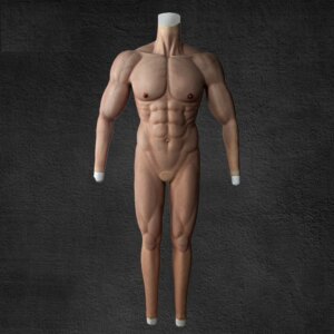Muscle Clothing Full Body Set Conjoined Abdominal Flex Suit Cos Prop Chest Muscle Silicone Pseudomuscle Men’s Fitness Wear