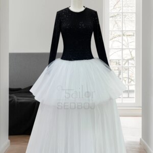 Simple and high-end wedding mesh cake fluffy ball dress