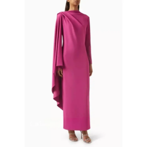 Little Daisy CustomizedCrepe Prom Dresses Evening Dress Hot Pink A-Line Beading Women Evening Gowns Formal Party Dress