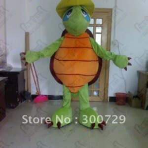New Adult Character green hat Turtle Mascot Costume Halloween Christmas Dress Full Body Props Outfit Mascot Costume