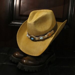 Belt stiff shape spray paint waterproof shade country cowboy hat top