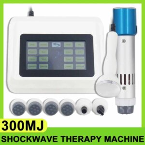 Shockwave Therapy Machine ED Treatment Ultrasound Physiotherapy Device Body Massager 300MJ 2in1 Shockwave Equipment