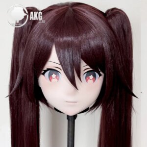 Customize Character Female/Girl Resin Kig Full Head With Lock Anime Cosplay Japanese Anime Kigurumi Mask