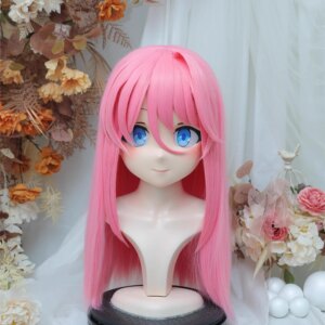 Customize Character Female/Girl Resin Kig Full Head With Lock Anime Cosplay Japanese Anime Kigurumi Mask