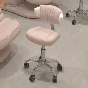Yoocell pink PU hair hairdressing salon stool and round chair or salon & spa stools barber chair clinic spa rolling saddle stool