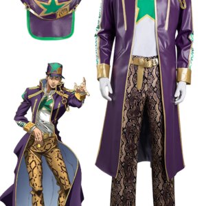 Disguise Stone Ocean Kujo Jotaro Cosplay Role Play Anime JoJo Cosplay Bizarre Adventure Costume Men Fancy Dress Up Party Clothes