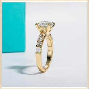 18K Real gold IGI Lab Grow Diamond 2 carat E VVS2 wedding ring 4 claw single row 14K gold custom wholesale