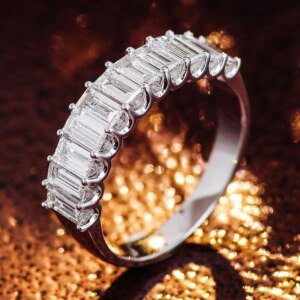 Provence Engagement Ring 10K14K18KGold DEF/VS Lab Grown Diamonds Ring for Women Men half band Classic Finger Personalized Custom